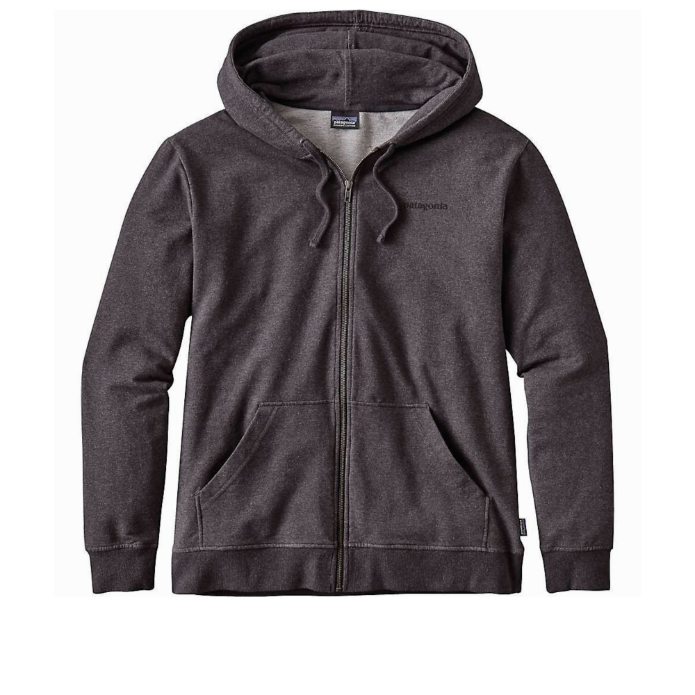 Patagonia P-6 Label Midweight Full-Zip Hooded Sweatshirt (Black)