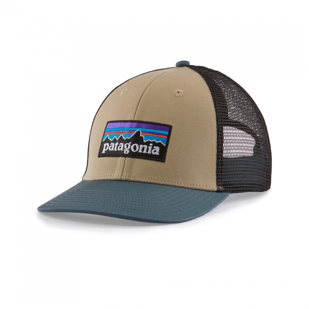 Patagonia P-6 Logo LoPro Trucker Cap (El Cap Khaki w/Plume Grey)