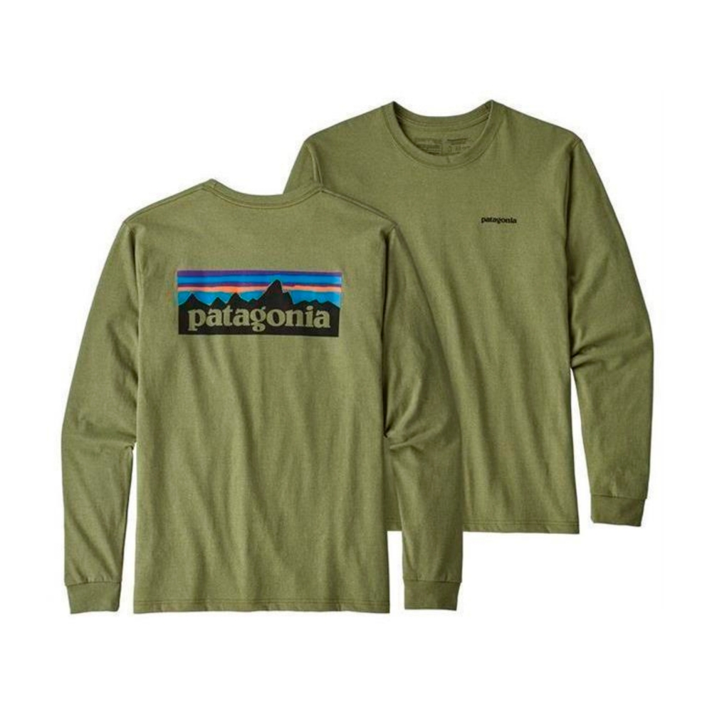 Patagonia P-6 Logo Responsibili-Tee Long Sleeve T-Shirt (Crag Green)