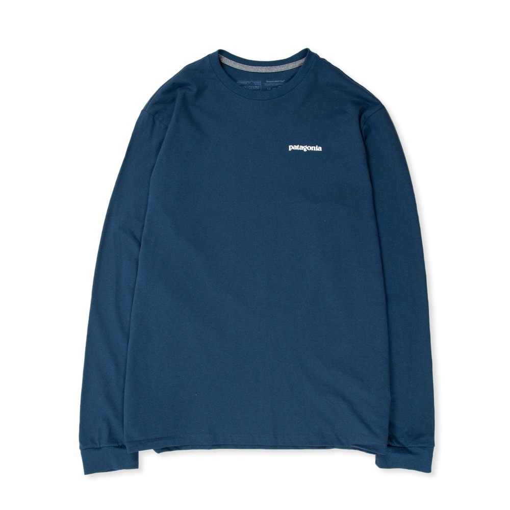 Patagonia P-6 Logo Responsibili-Tee Long Sleeve T-Shirt (Crater Blue)