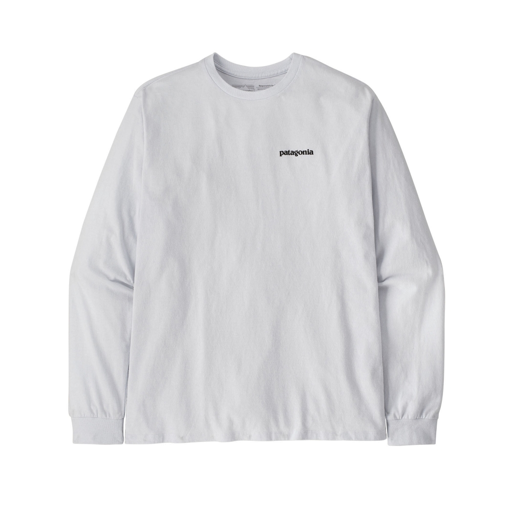 Patagonia P-6 Logo Responsibili-Tee Long Sleeve T-Shirt (White)