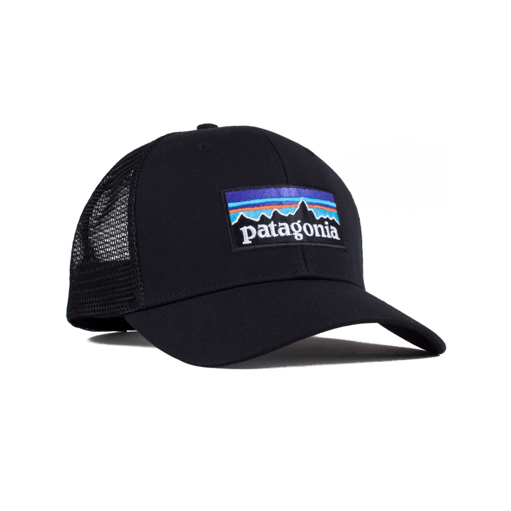Patagonia P-6 Logo Trucker Cap (Black) - Consortium.