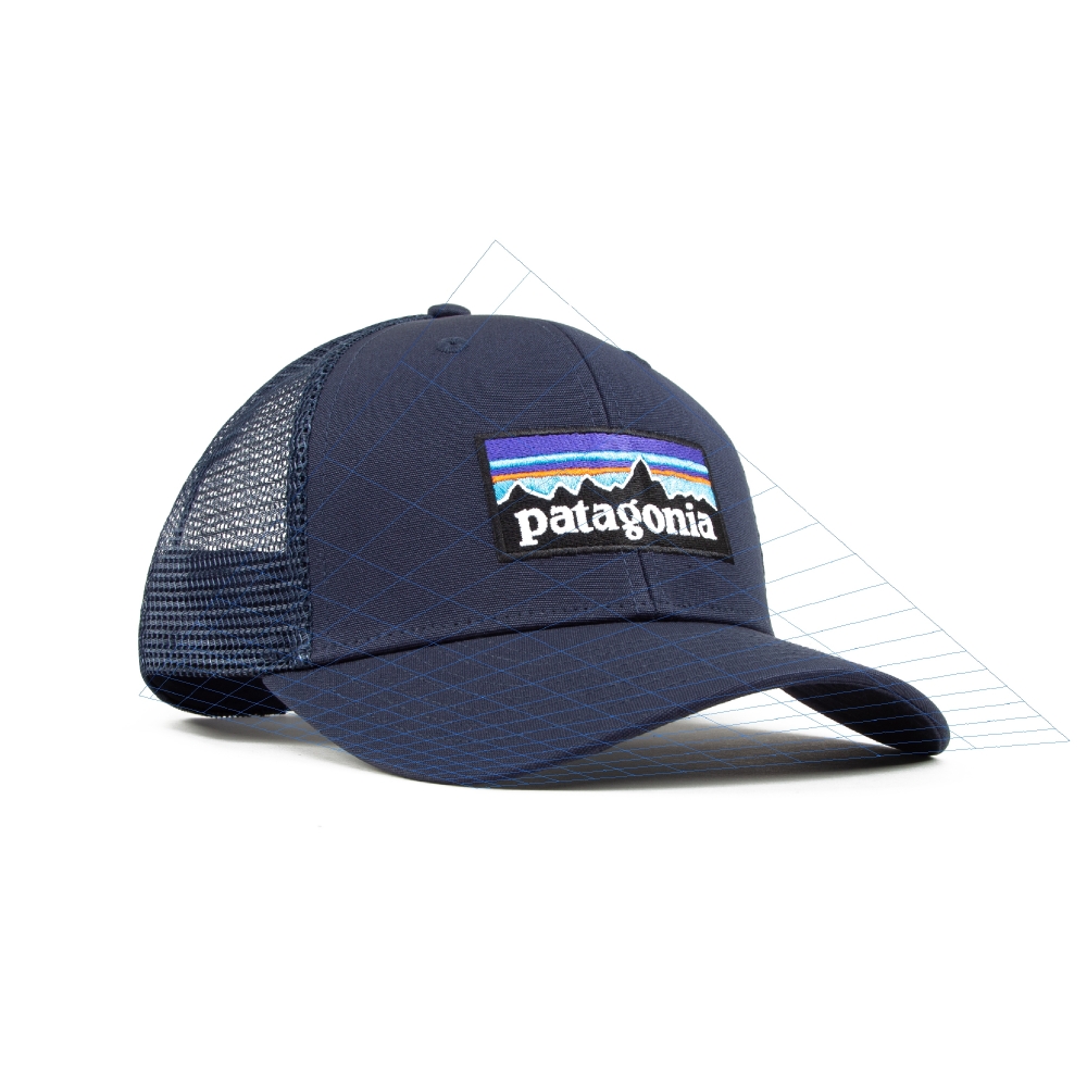 Patagonia P-6 Logo Trucker Cap (Navy Blue w/Navy Blue)