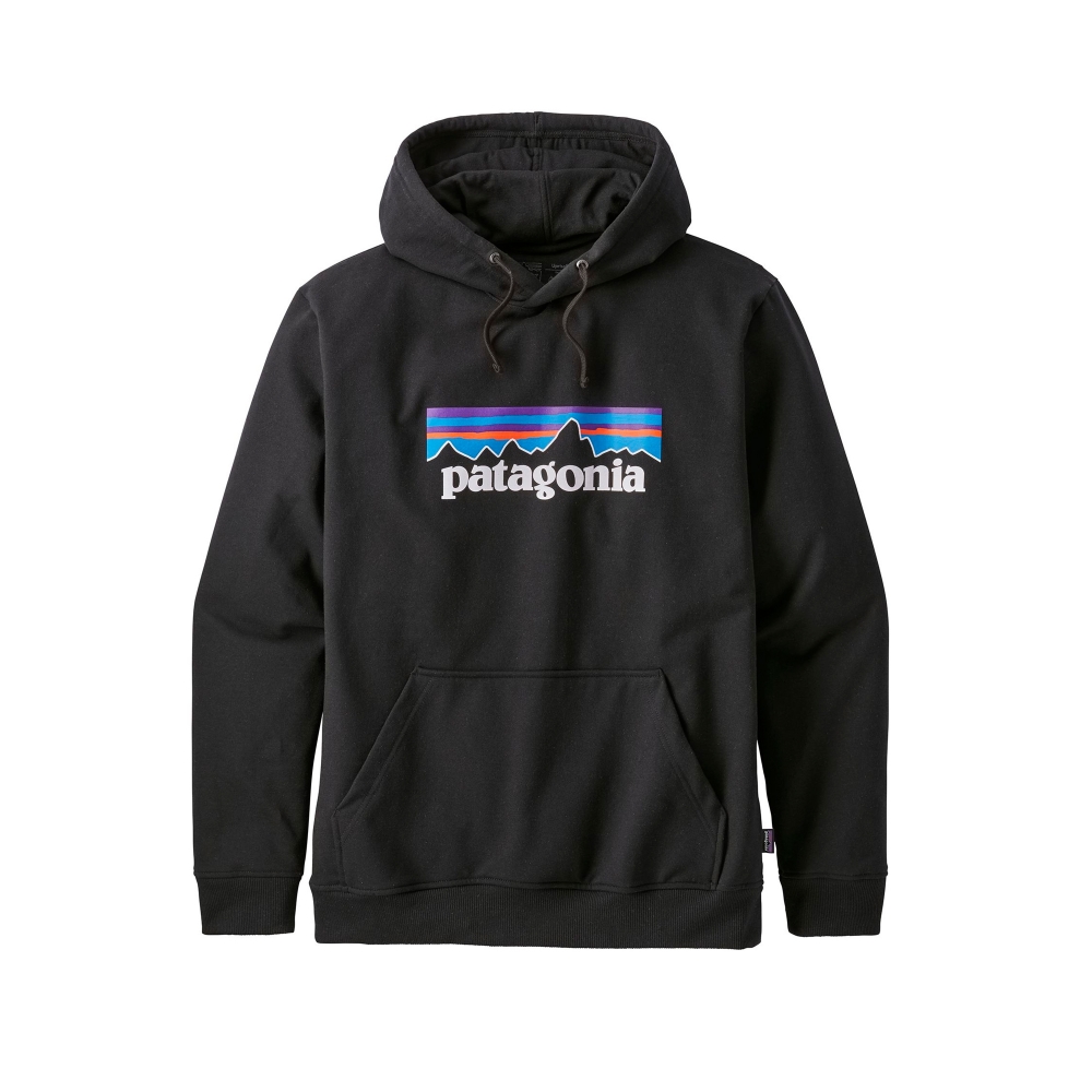 Patagonia P-6 Logo Uprisal Pullover Hooded Sweatshirt (Black)