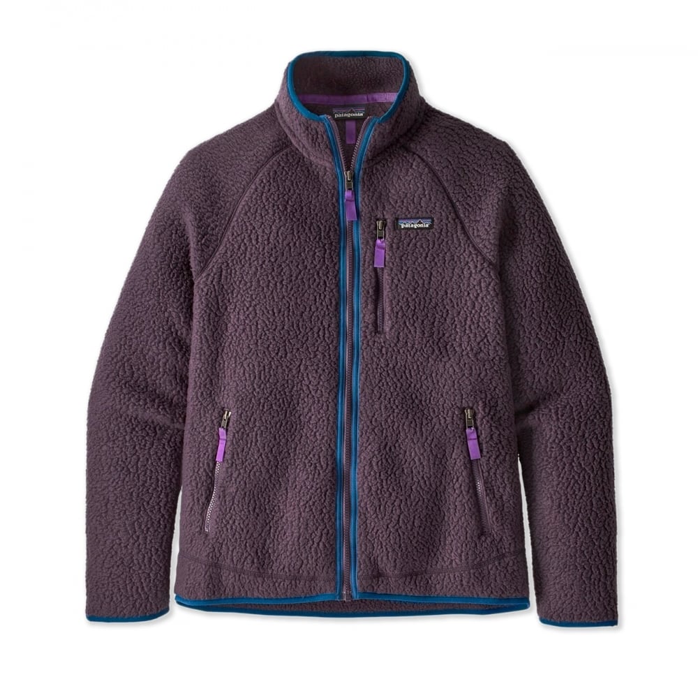 patagonia retro pile shearling fleece hooded jacket