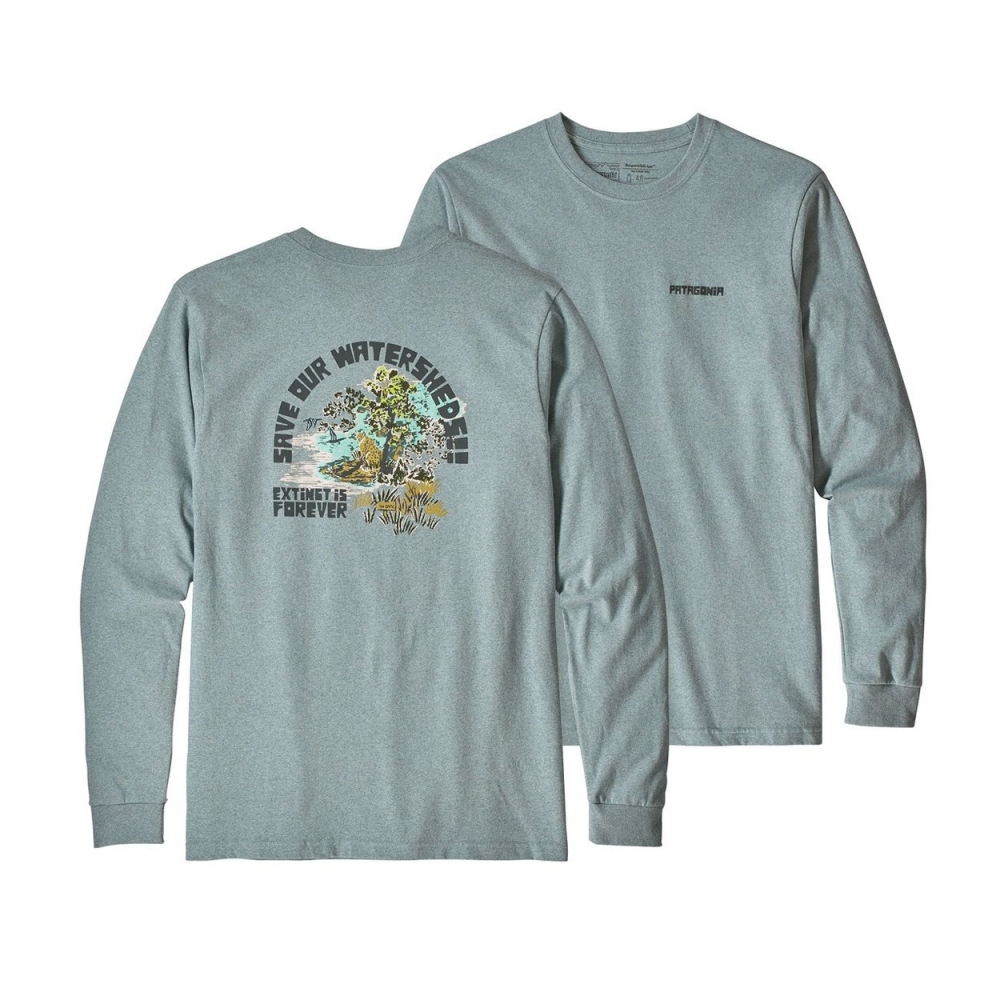 Patagonia Save Our Watersheds Responsibili-Tee Long Sleeve T-Shirt (Cadet Blue)