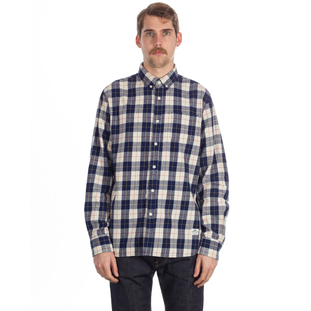 Penfield Pearson Brushed Flannel Shirt (Navy)
