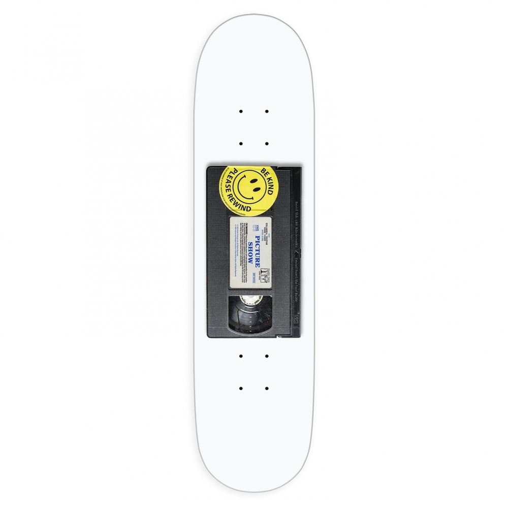 Picture Show Cassette Skateboard Deck 8.5" (White)