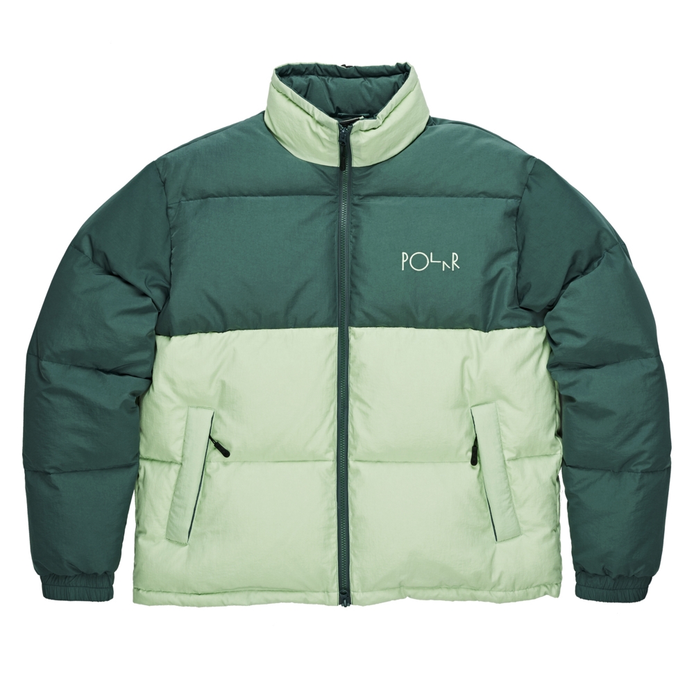 Polar Skate Co. Combo Puffer Jacket (Green/Sea Foam Green)