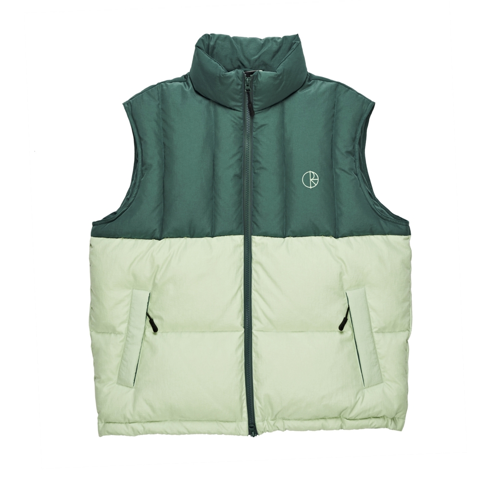 Polar Skate Co. Combo Puffer Vest (Green/Sea Foam Green)