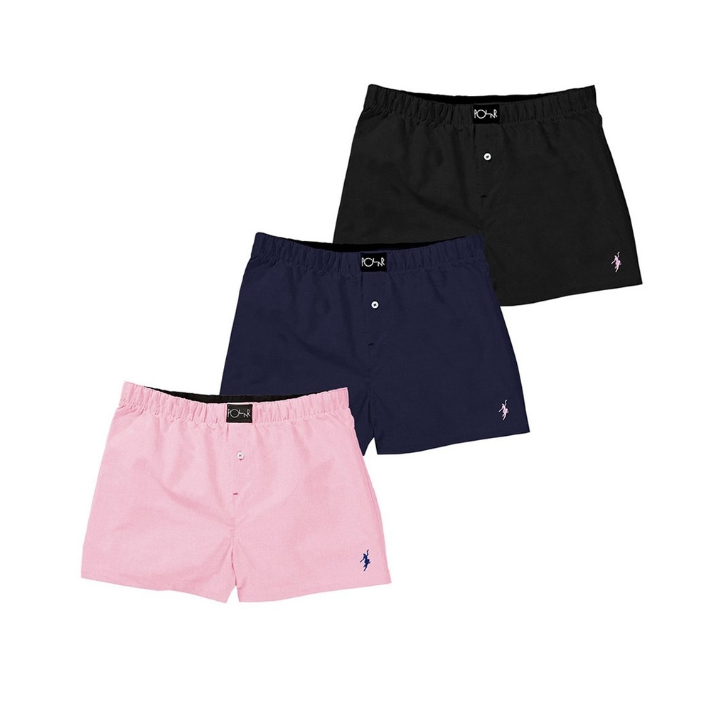 Polar Skate Co. Boxer Shorts 3 Pack (Navy/Pink/Black)
