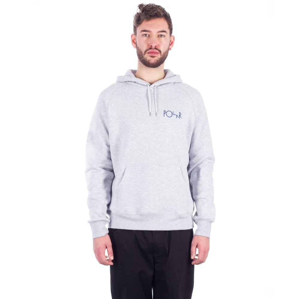 Polar Skate Co. Fill Logo Pullover Hooded Sweatshirt (Sport Grey/Navy)