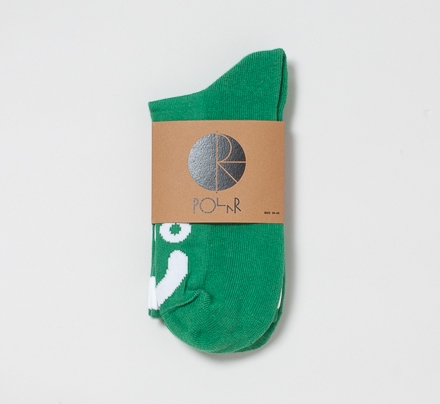 Polar Skate Co. Happy Sad Classic Socks (Green/White)