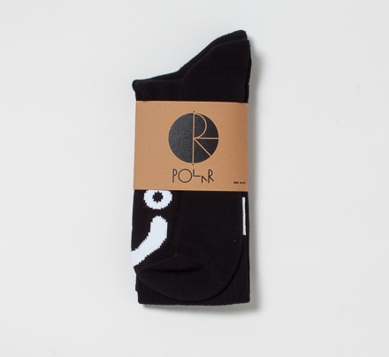 Polar Skate Co. Happy Sad Knee High Socks (Black/White)