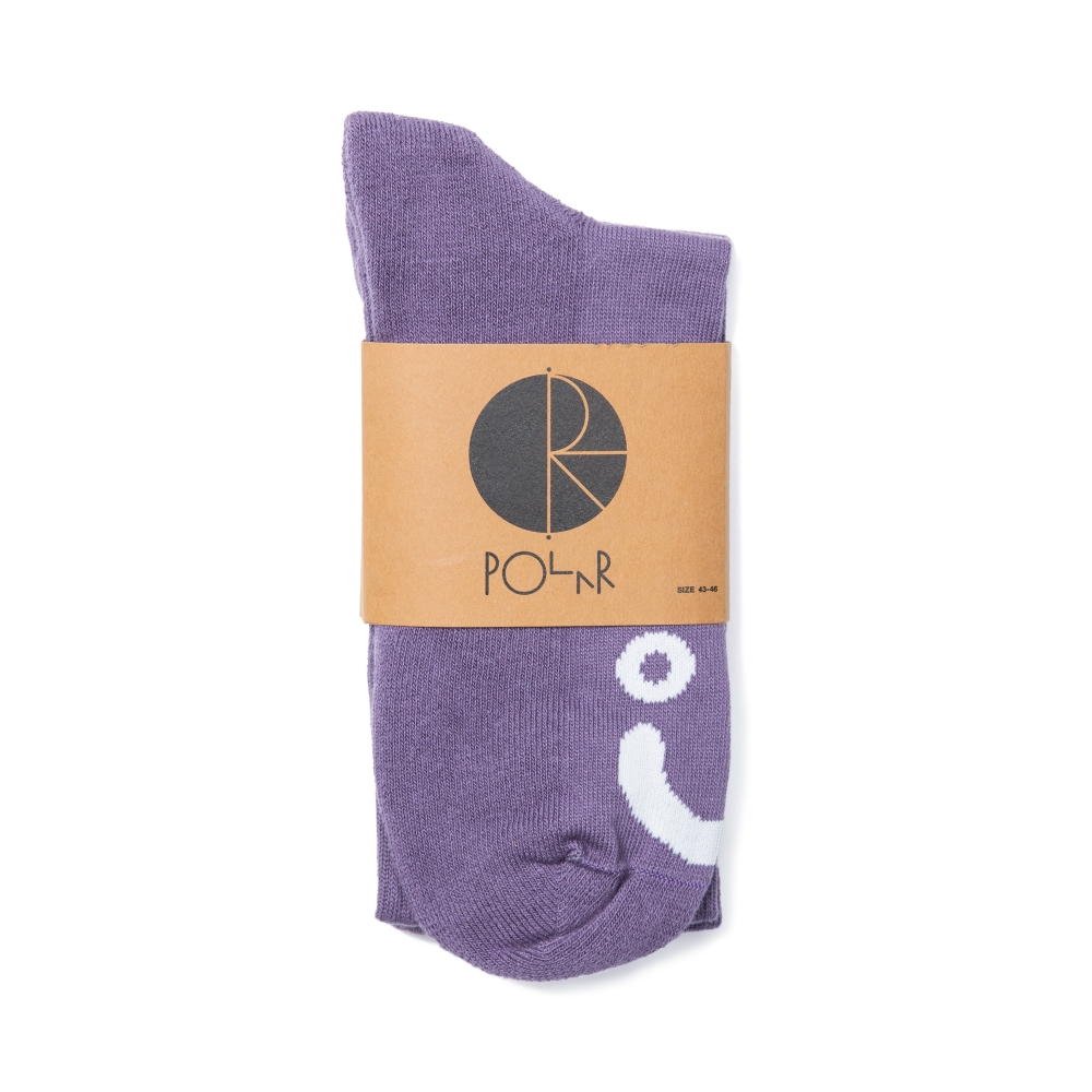 Polar Skate Co. Happy Sad Socks (Lilac)