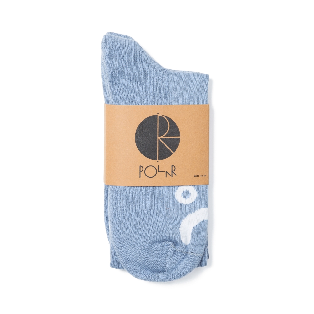 Polar Skate Co. Happy Sad Socks (Powder Blue)