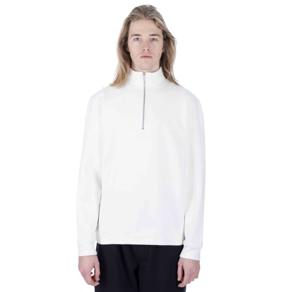 Polar Skate Co. Heavyweight Zip Neck Sweatshirt (Ivory White)
