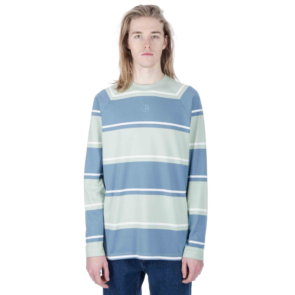 Polar Skate Co. Kurt Long Sleeve T-Shirt (Captain's Blue/Frosty Green)