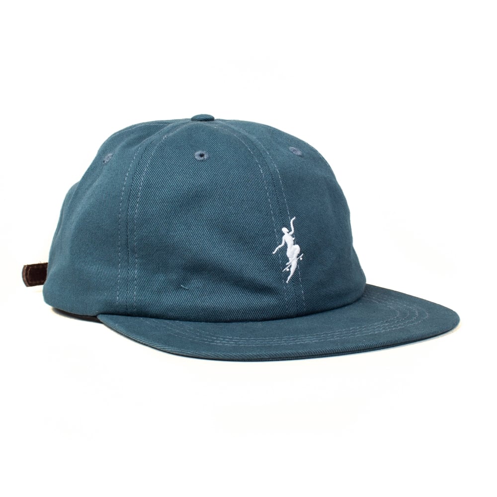 Polar Skate Co. No Comply 6 Panel Cap (Pastel Blue/Leather Strap)