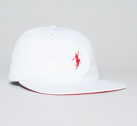 Polar Skate Co. No Comply 6 Panel Cap (White/Red/Red)