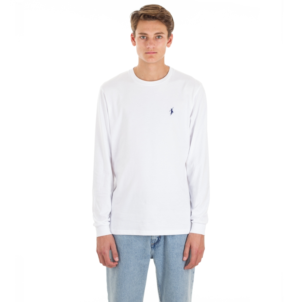 Polar Skate Co. No Comply Long Sleeve T-Shirt (White/Navy)
