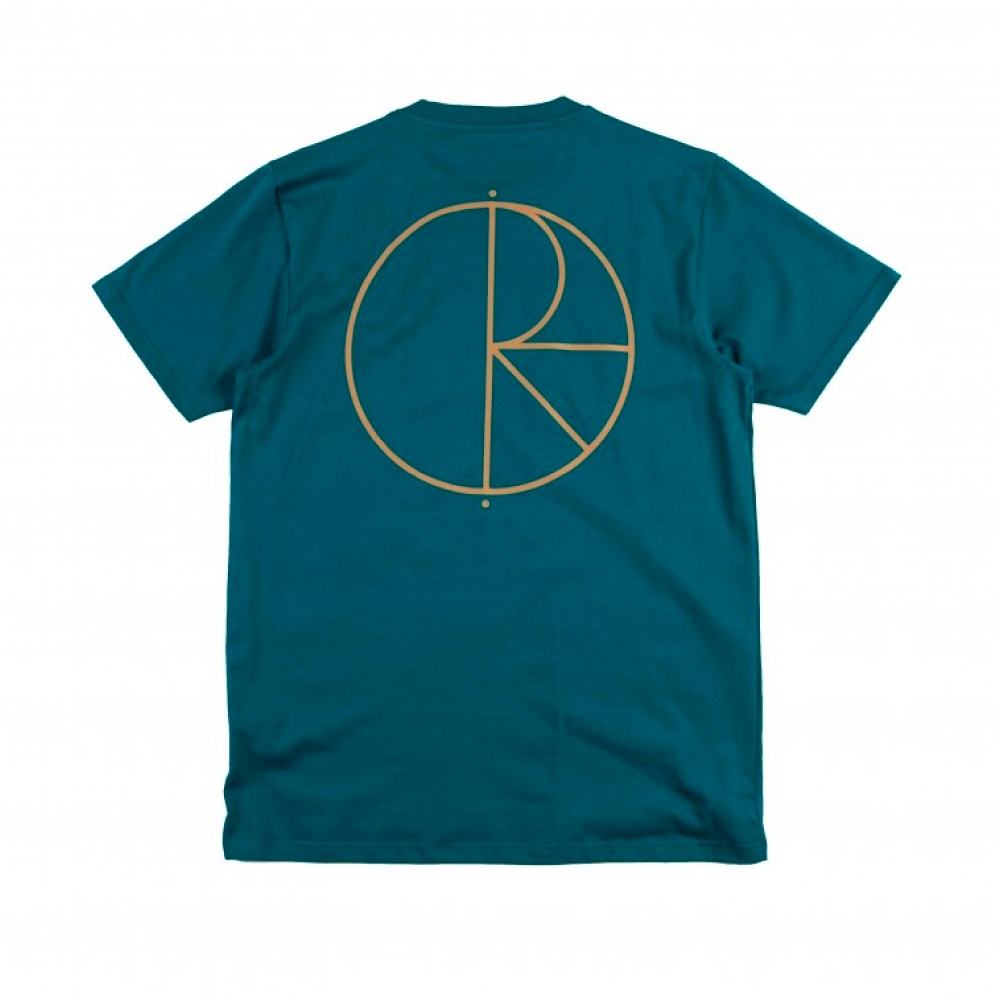 Polar Skate Co. Reflective Stroke Logo T-Shirt (Teal/Gold)