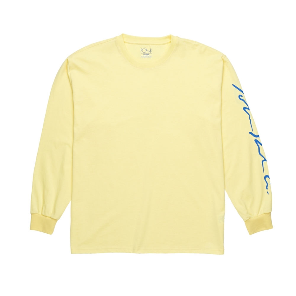 Polar Skate Co. Signature Long Sleeve T-Shirt (Light Yellow)