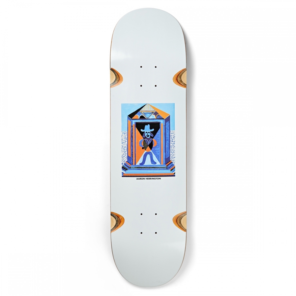Polar Skate Co. Aaron Herrington Masuoleum Wheel Wells Skateboard Deck 8.625" (White)