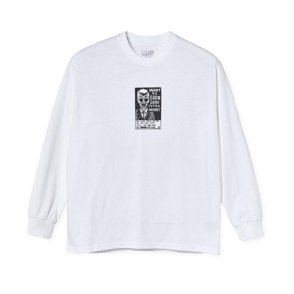 Polar Skate Co. Classifieds Long Sleeve T-Shirt (White)
