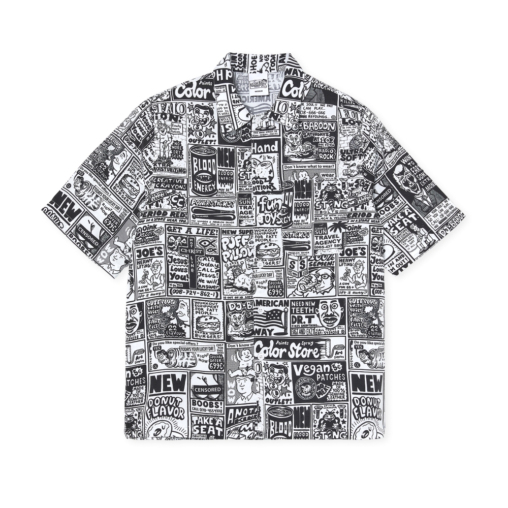 motif-print long-sleeve sweatshirt inf Gelb. Classifieds shirt inf (Black/White)