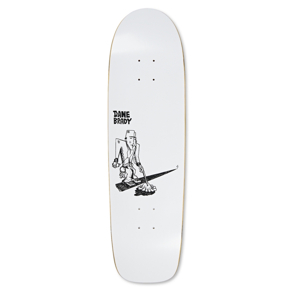 Polar Skate Co. Dane Brady Mopping Skateboard Deck Surf Jr. (White)