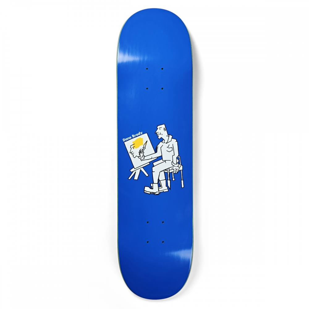 On The Go. Dane Brady Painter Skateboard Deck 7.875" (Blue)