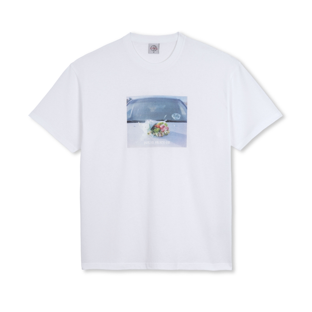 Dinosaur Sweat Shirt. Dead Flowers T-Shirt (White)