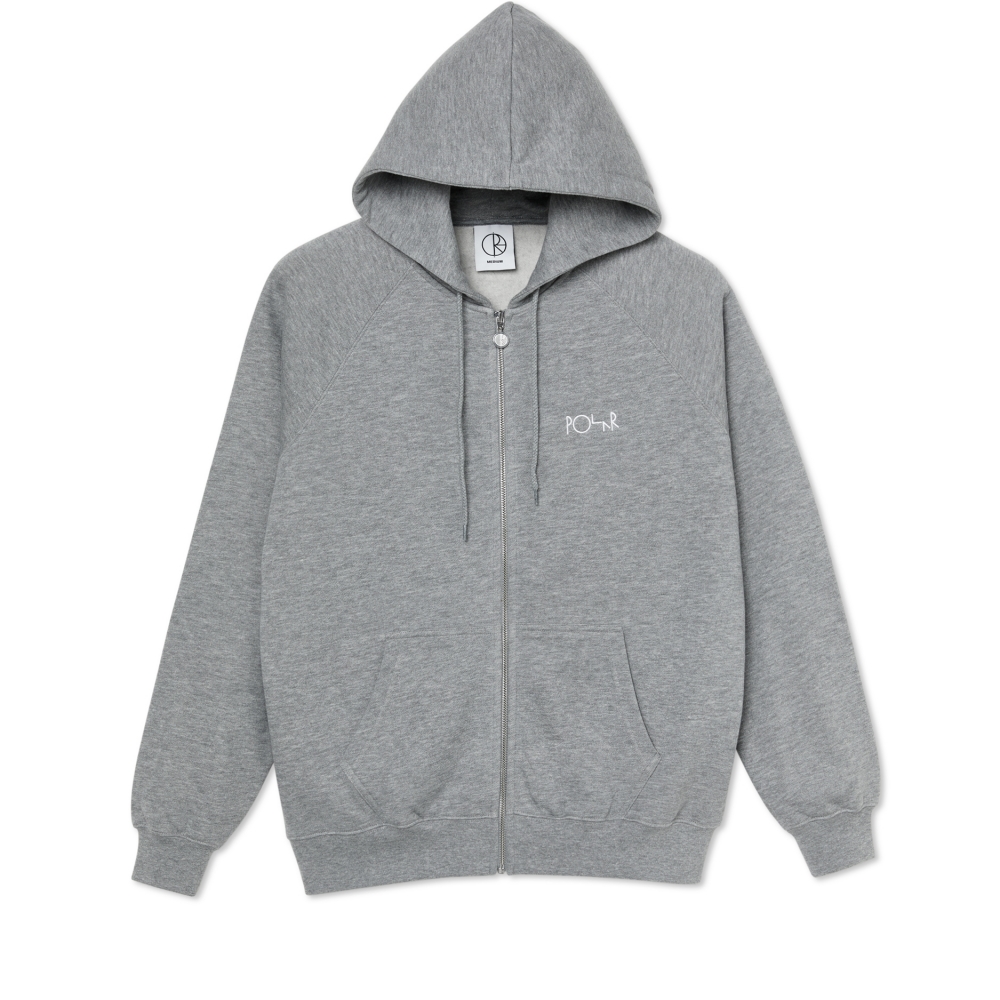 Polar Skate Co. Default Zip Hooded Sweatshirt (Heather Grey)