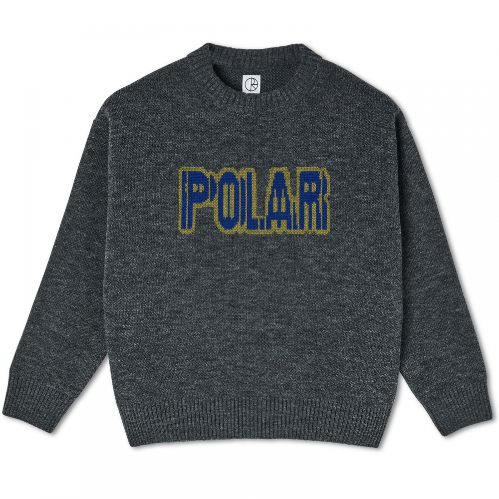 Polar Skate Co. Earthquake Logo Knit Sweater (Grey)