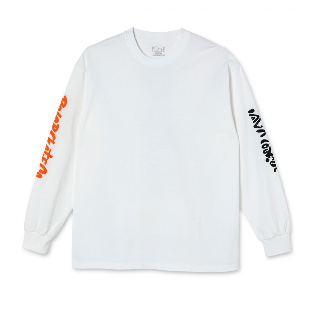 Polar Skate Co. Facescape Long Sleeve T-Shirt (White)