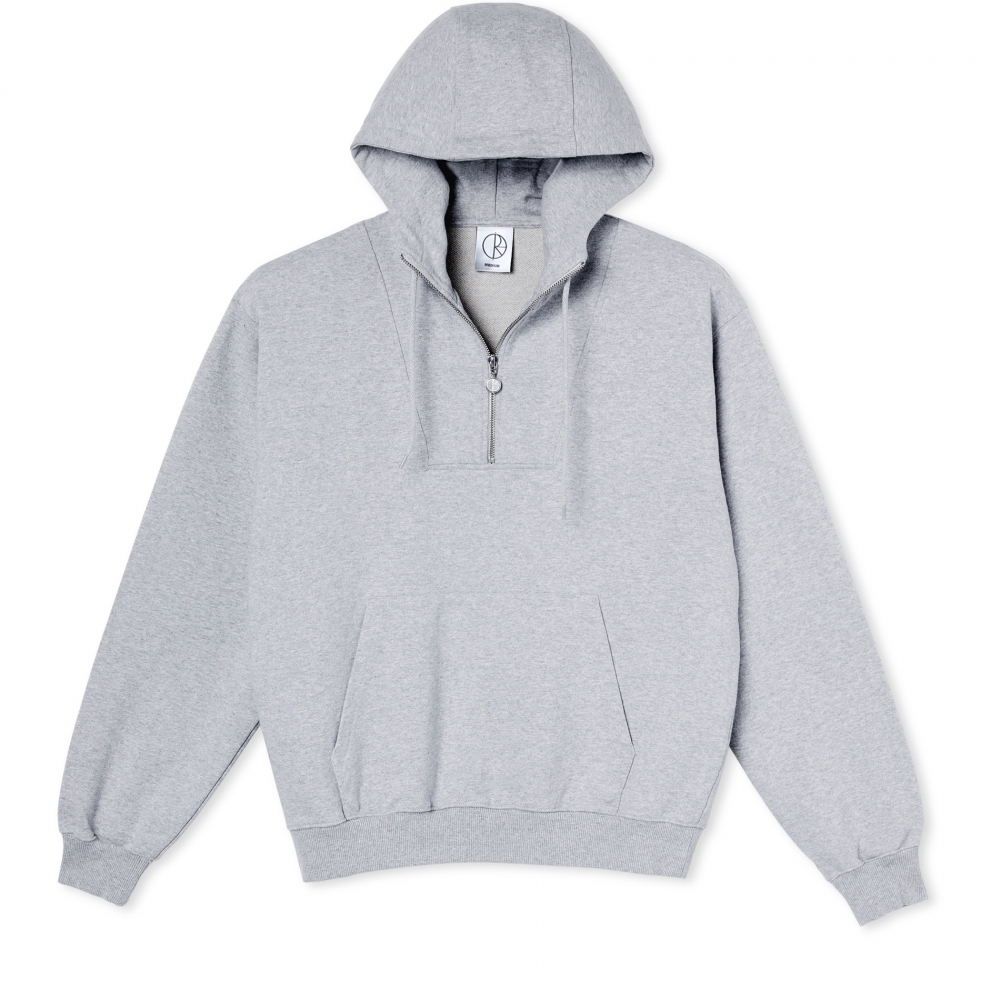 Polar Skate Co. Half Zip Pullover Hooded Sweatshirt (Sports Grey)