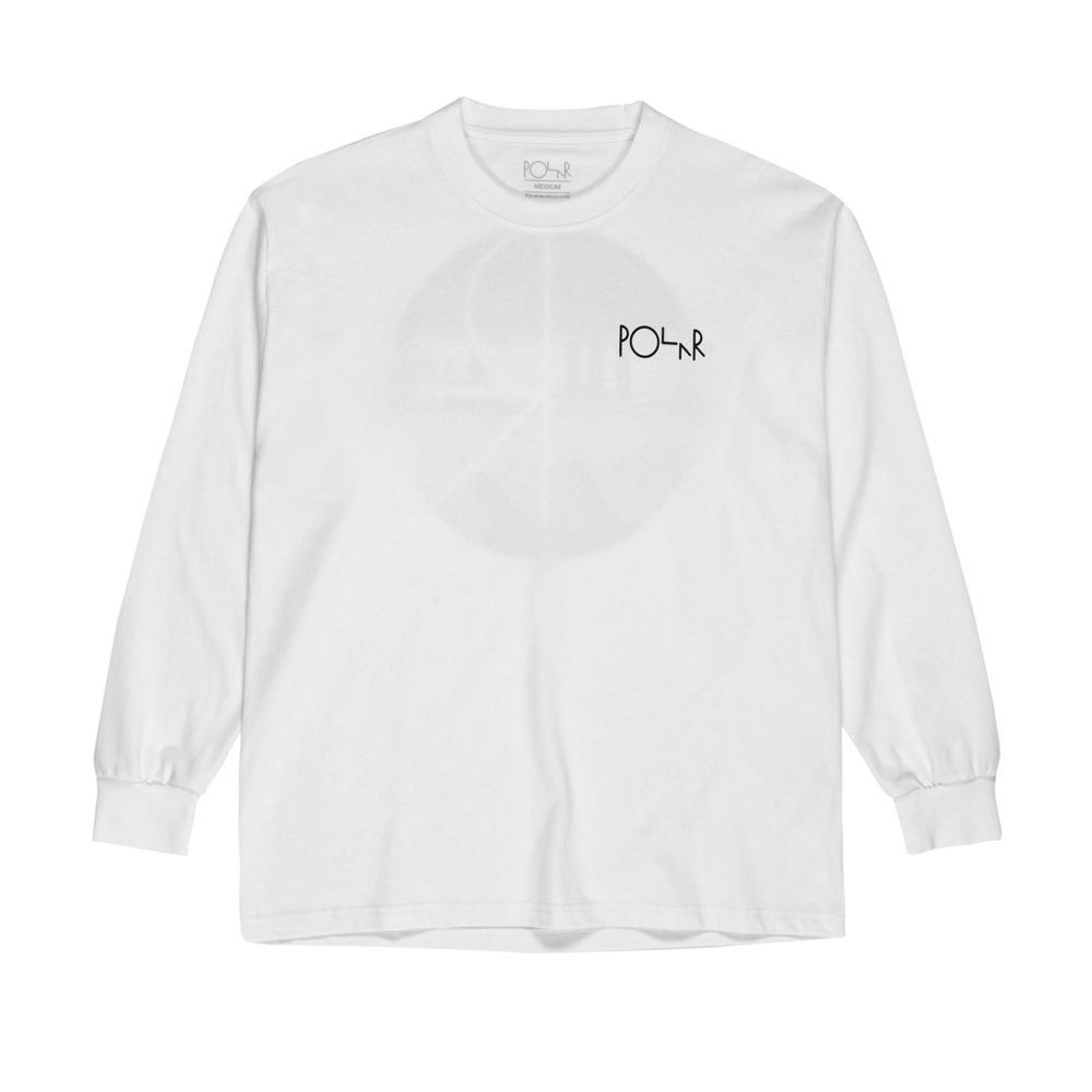 Polar Skate Co. Happy Sad Fill Logo Long Sleeve T-Shirt (White)