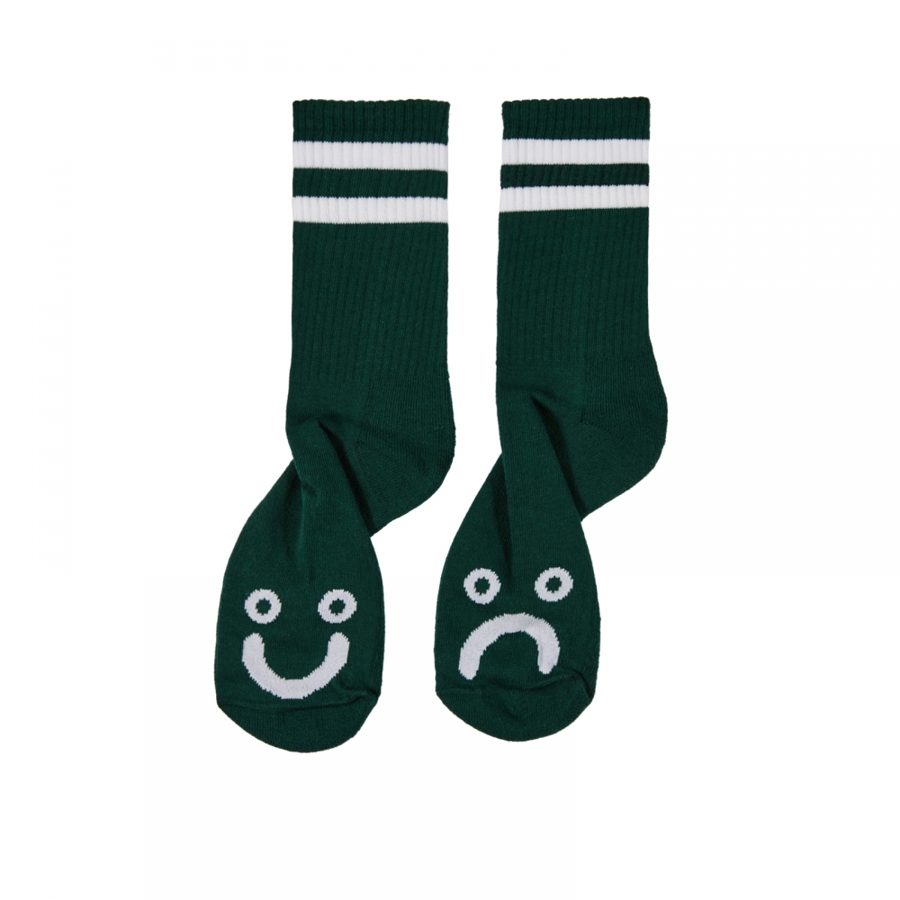 Polar Skate Co. Happy Sad Socks (Dark Green)