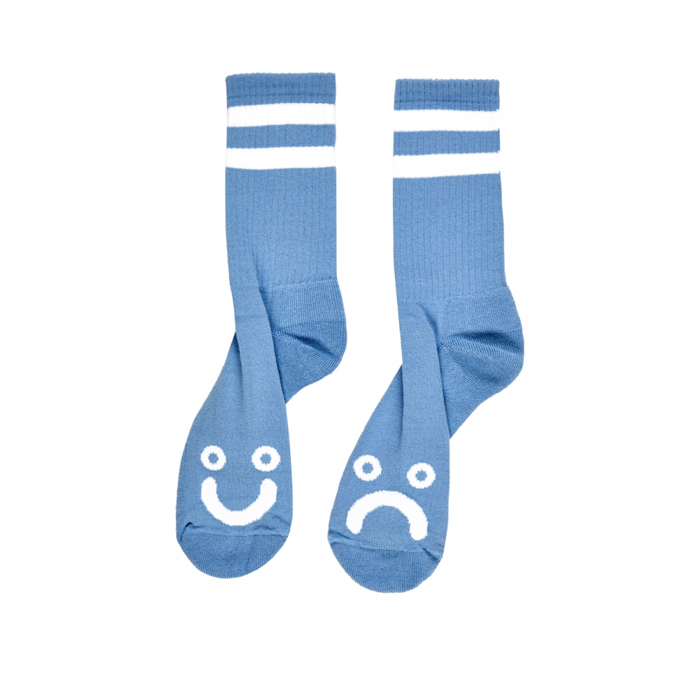 Polar Skate Co. Happy Sad Socks (Light Blue)