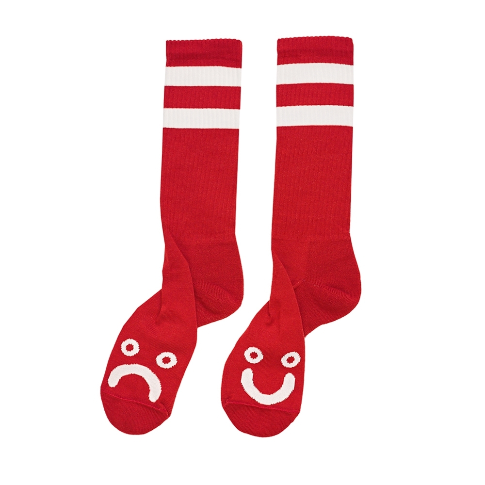 Polar Skate Co. Happy Sad Socks (Red)