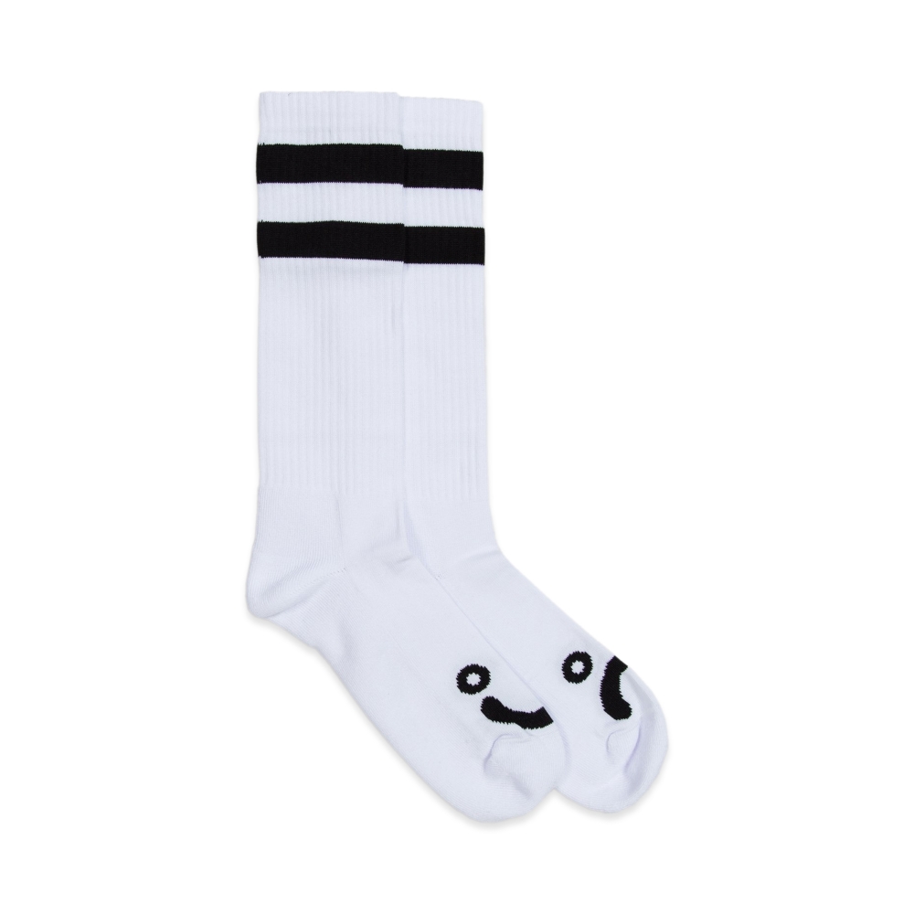 Polar Skate Co. Happy Sad Socks (White)
