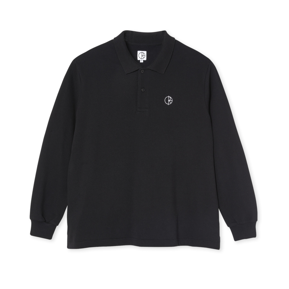 Polar Skate Co. Long Sleeve Polo Shirt (Black)