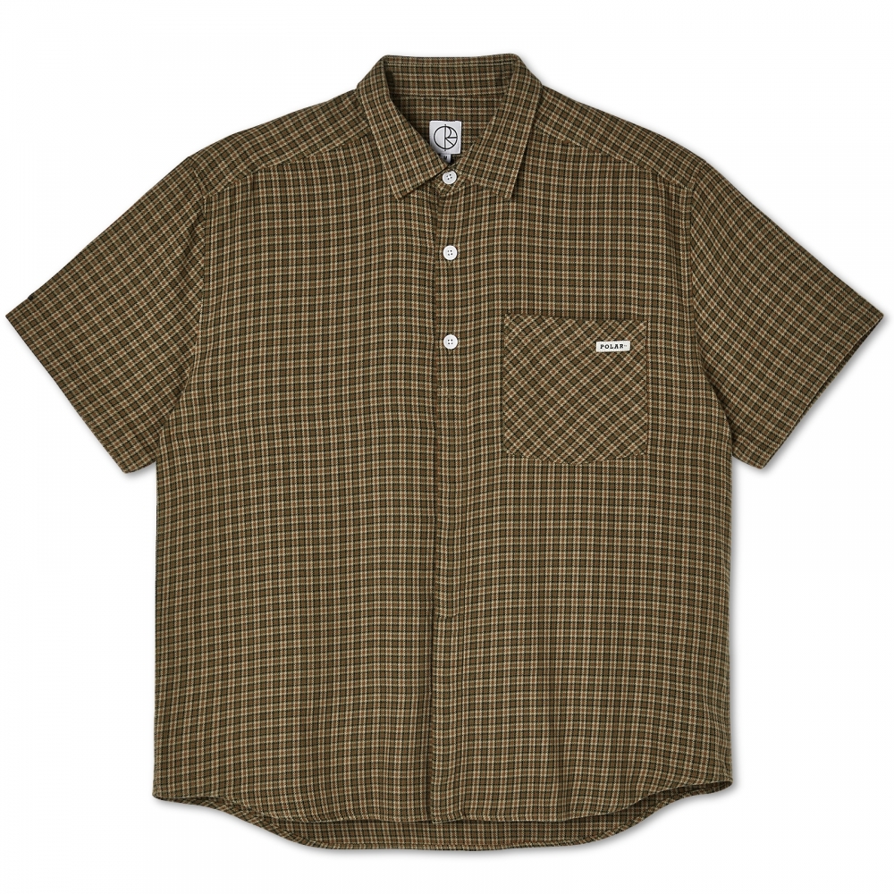 Polar Skate Co. Mitchell Flannel Shirt (Green Brown)