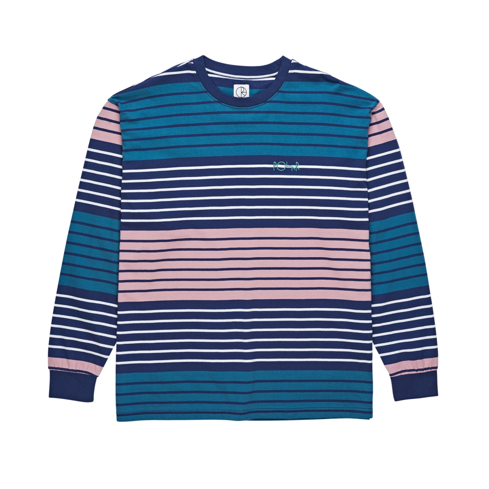 Polar Skate Co. Multi-Colour Long Sleeve T-Shirt (Navy/Pink)