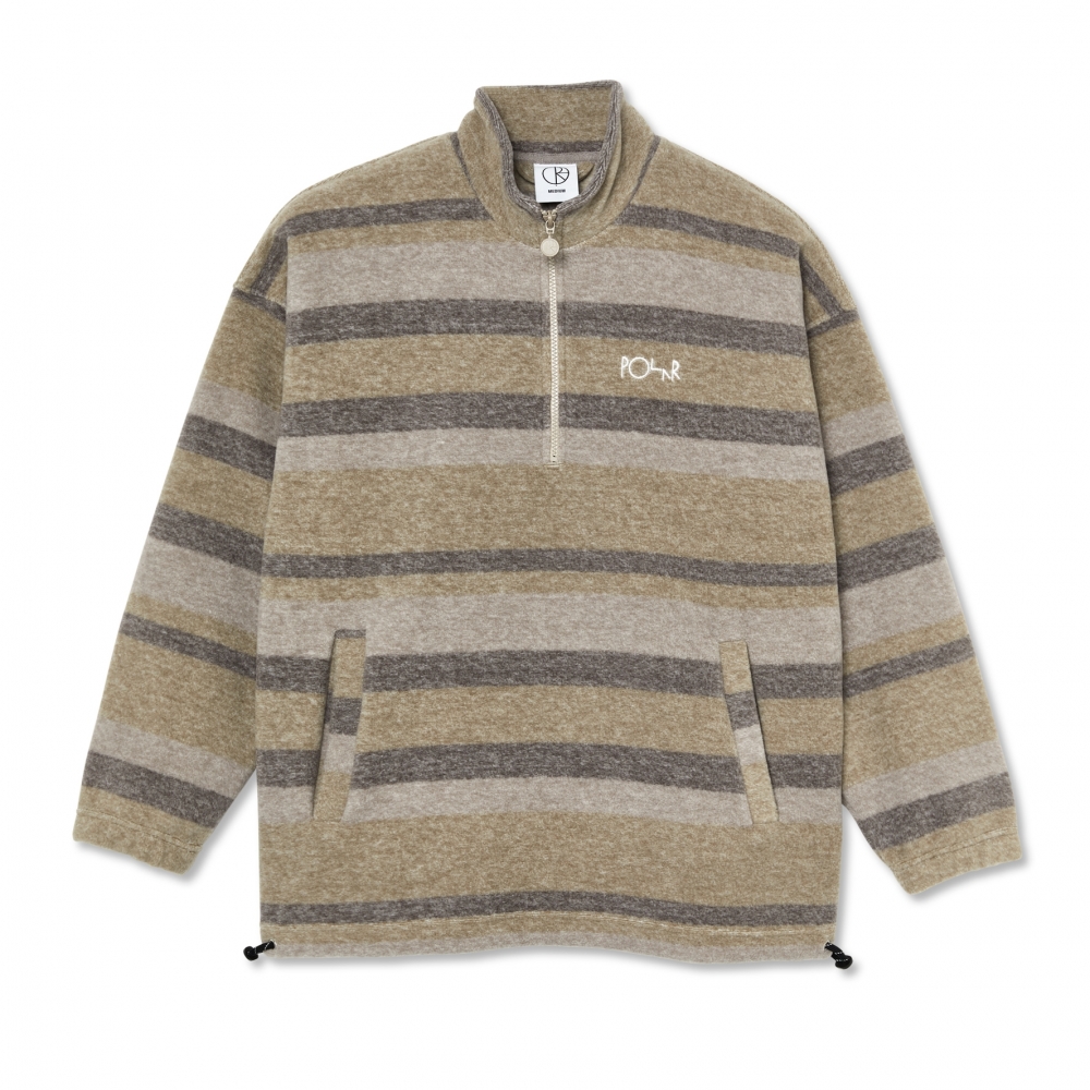 Polar Skate Co. Multistripe Fleece Pullover (Light Brown)