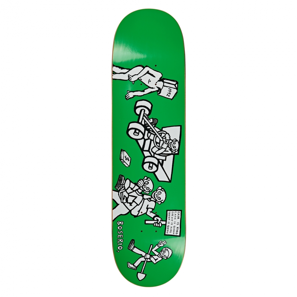 Polar Skate Co. Nick Boserio Cash is Queen Skateboard Deck 8.375" (Green)