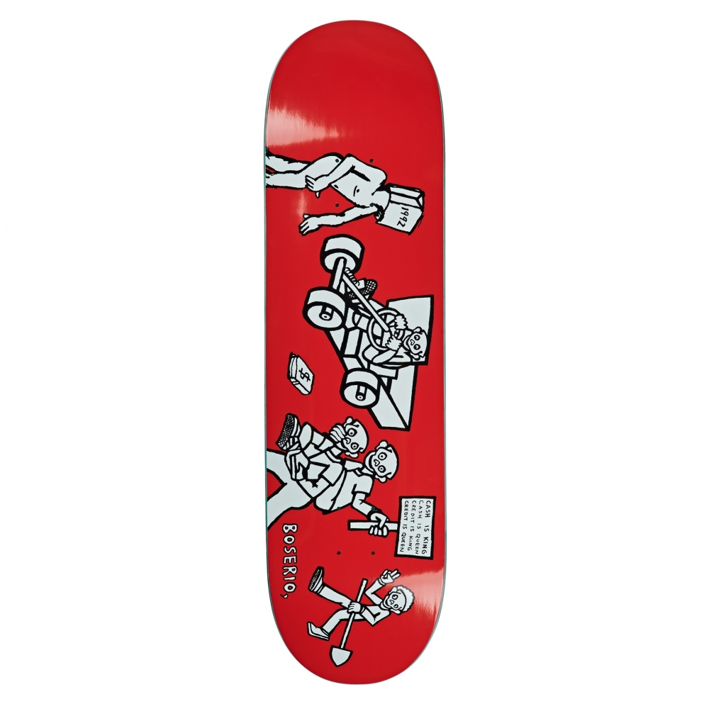 Polar Skate Co. Nick Boserio Cash is Queen Skateboard Deck 8.625" (Red)