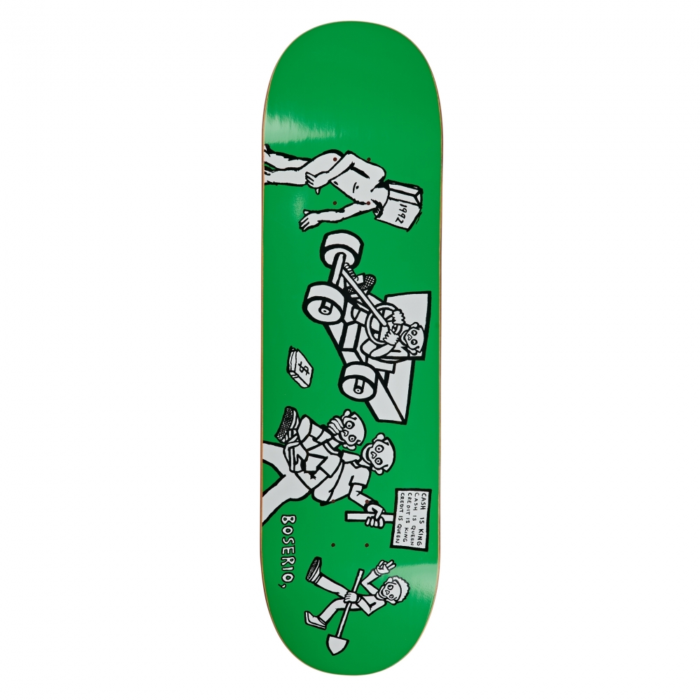 Polar Skate Co. Nick Boserio Cash is Queen Skateboard Deck 8.75" (Green)