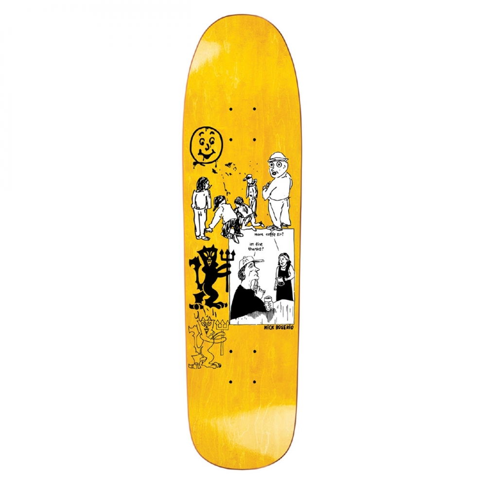 Polar Skate Co. Nick Boserio Year 2020 Skateboard Deck 1991 Jr. Shape (Yellow)